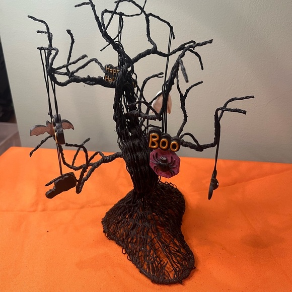 Halloween Black Tree Decor with Ghost and Sign Accents - Picture 8 of 16